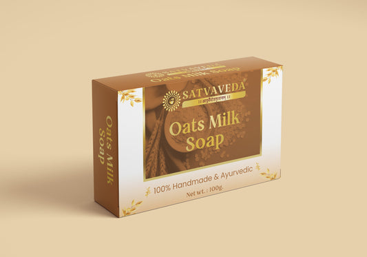 Satvaveda Oat Milk Soap – Gentle for All Ages, Handmade & Paraben-Free – 100g